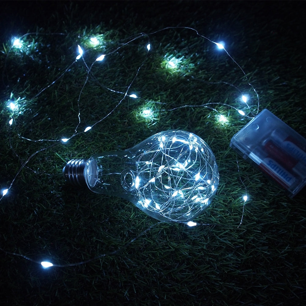 100 LED Girlianda, šaltai balta