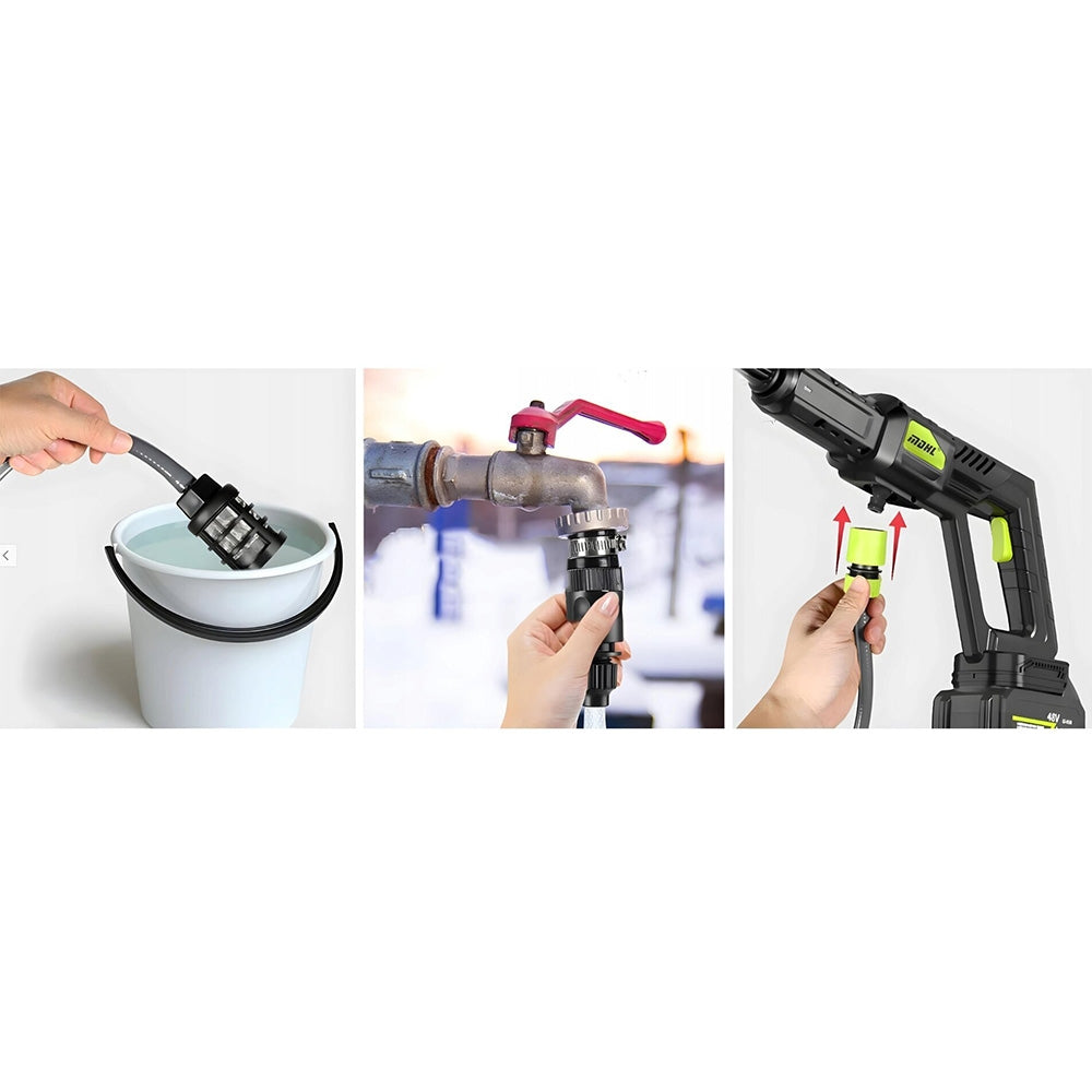 Akumuliatorinis aukšto slėgio plovimo įrenginys