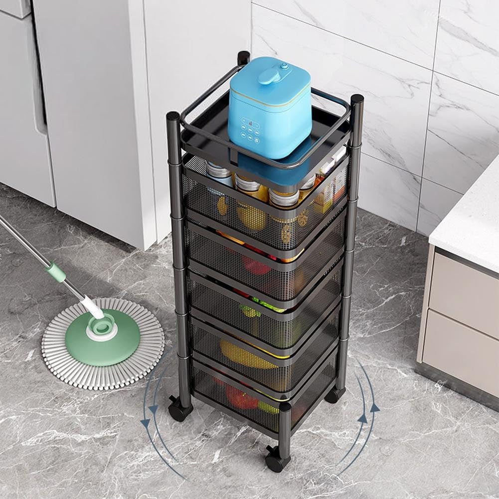 Daugiafunkcinė lentyna su ratukais