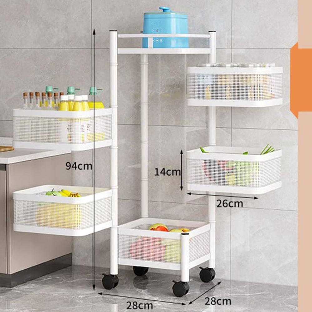 Daugiafunkcinė lentyna su ratukais