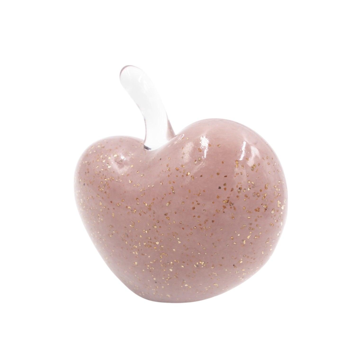 Dekoratyvinė stiklinė širdies formos figūrėlė, 14×13 cm