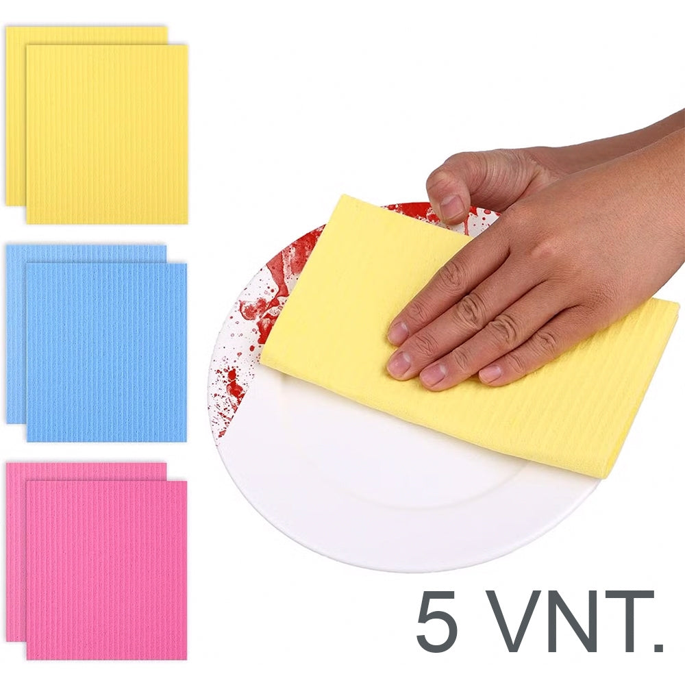 Drėgnos šluostės - kempinės 5 vnt