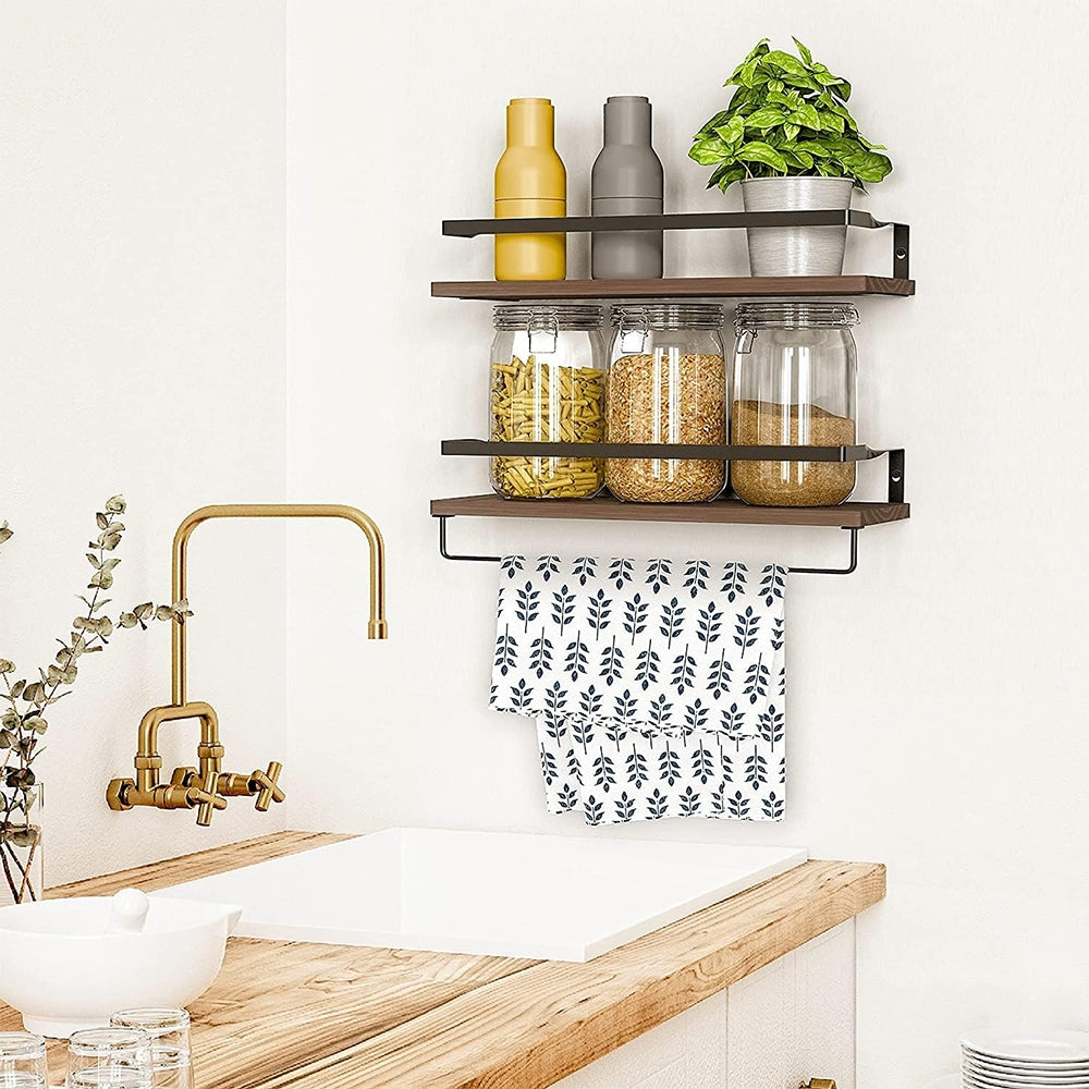 Dviejų dalių medinė lentynėlė