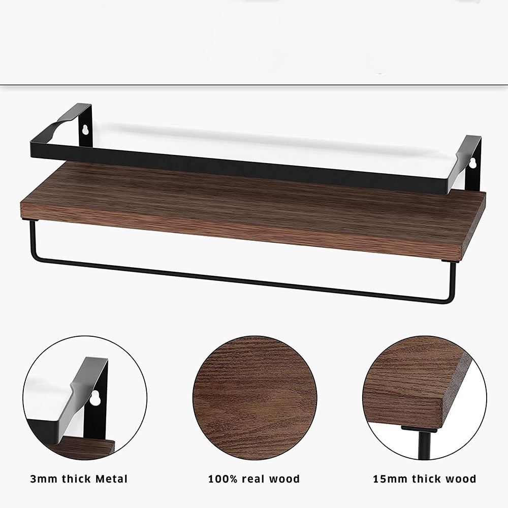 Dviejų dalių medinė lentynėlė