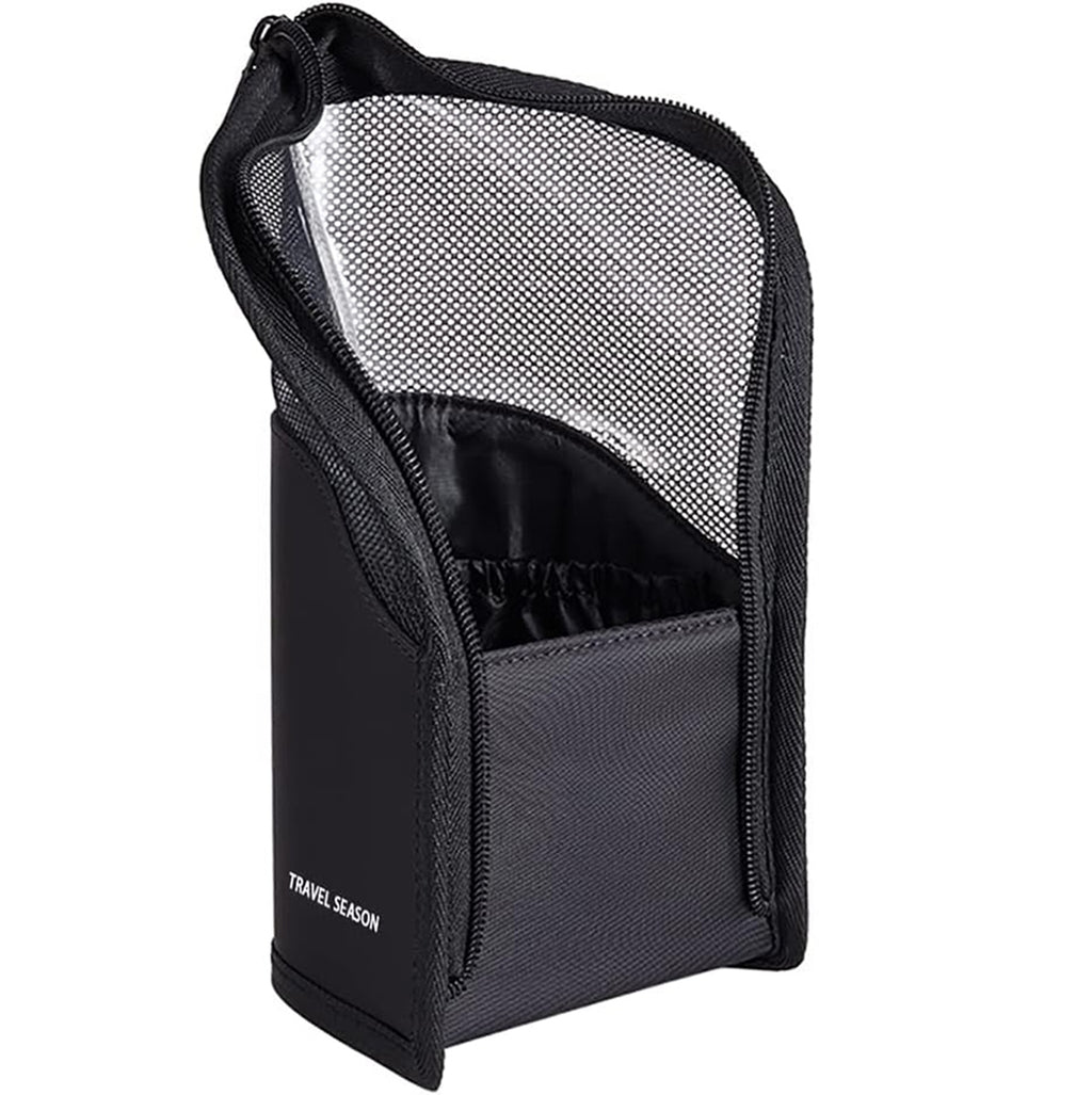 Kompaktiška kosmetinė ir šepetėlių dėklas