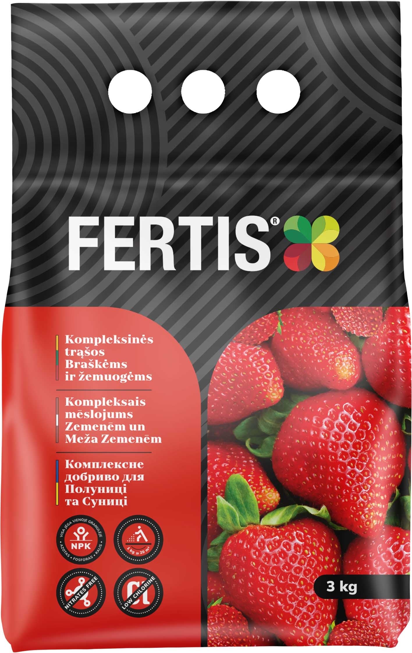 Kompleksinės trąšos Braškėms ir žemuogėms FERTIS, 3kg
