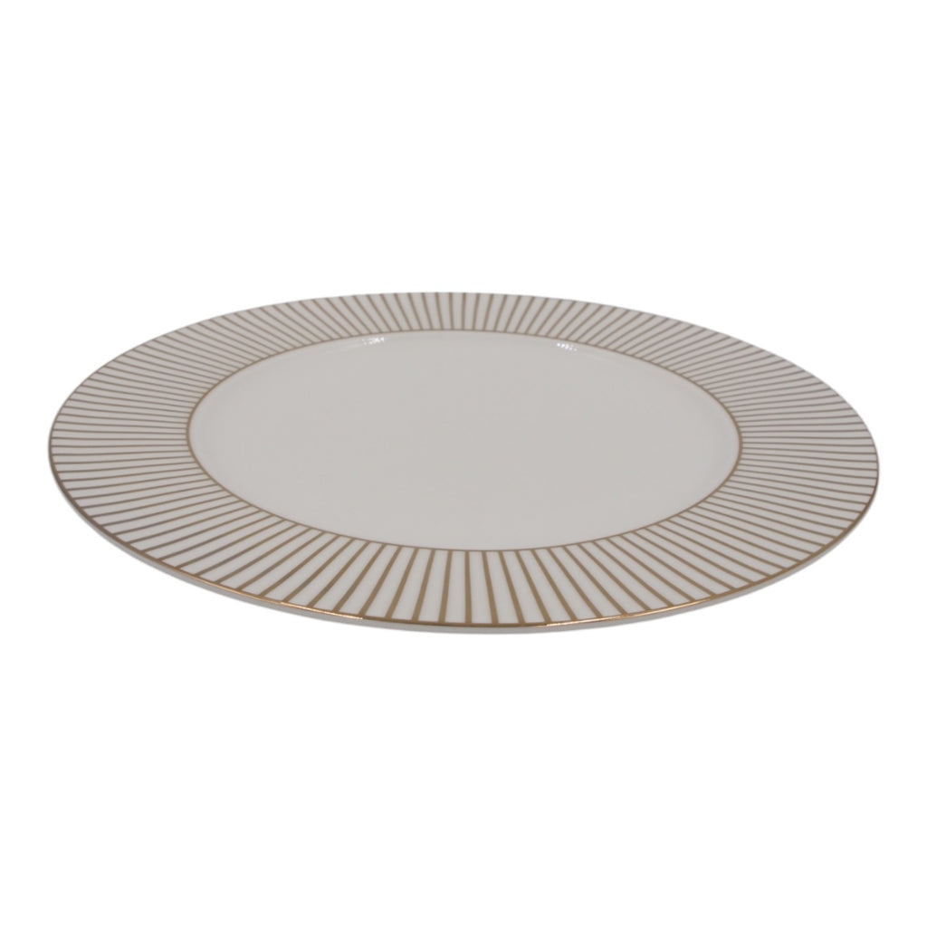 Keraminė lėkštė su auksinėmis linijomis, 27 cm