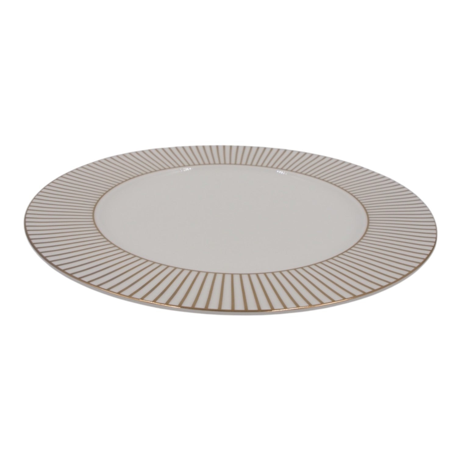 Keraminė lėkštė su auksinėmis linijomis, 27 cm