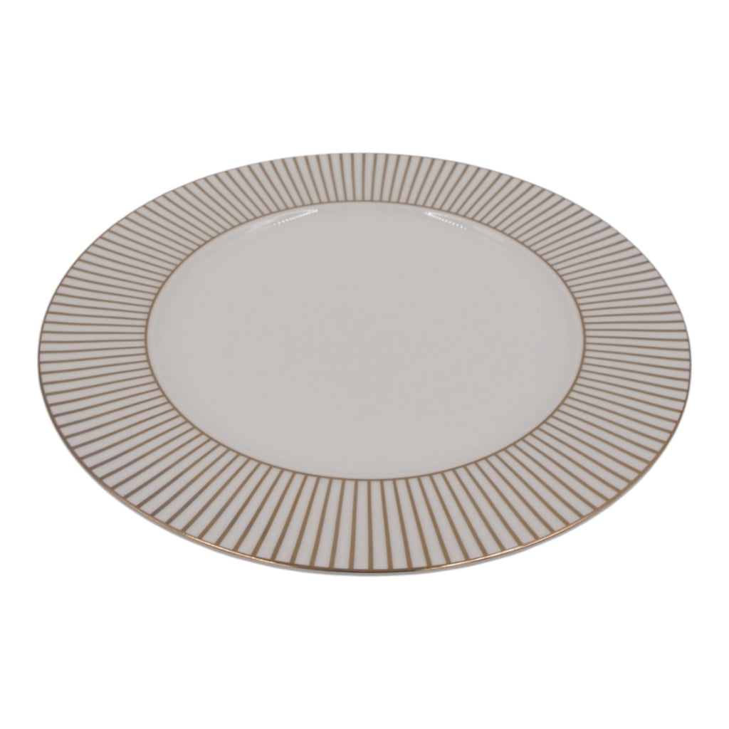 Keraminė lėkštė su auksinėmis linijomis, 27 cm