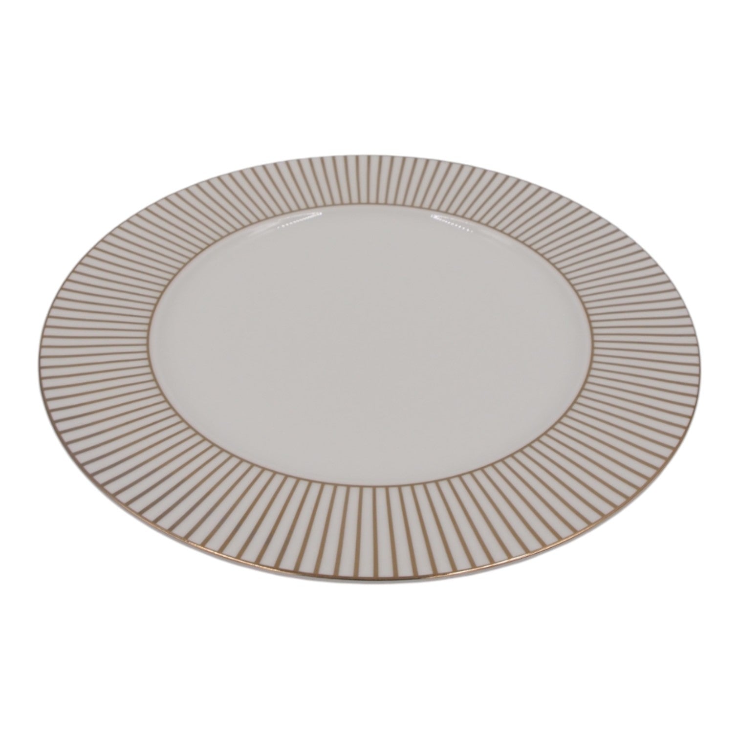 Keraminė lėkštė su auksinėmis linijomis, 27 cm