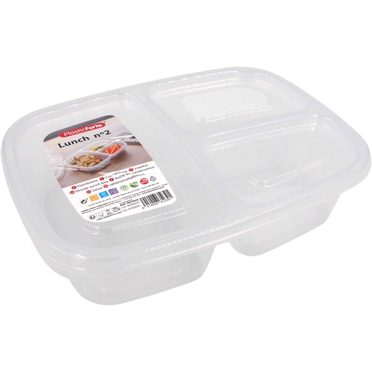 Maisto dėžutė su 3 skyriais „Lunch No.2“