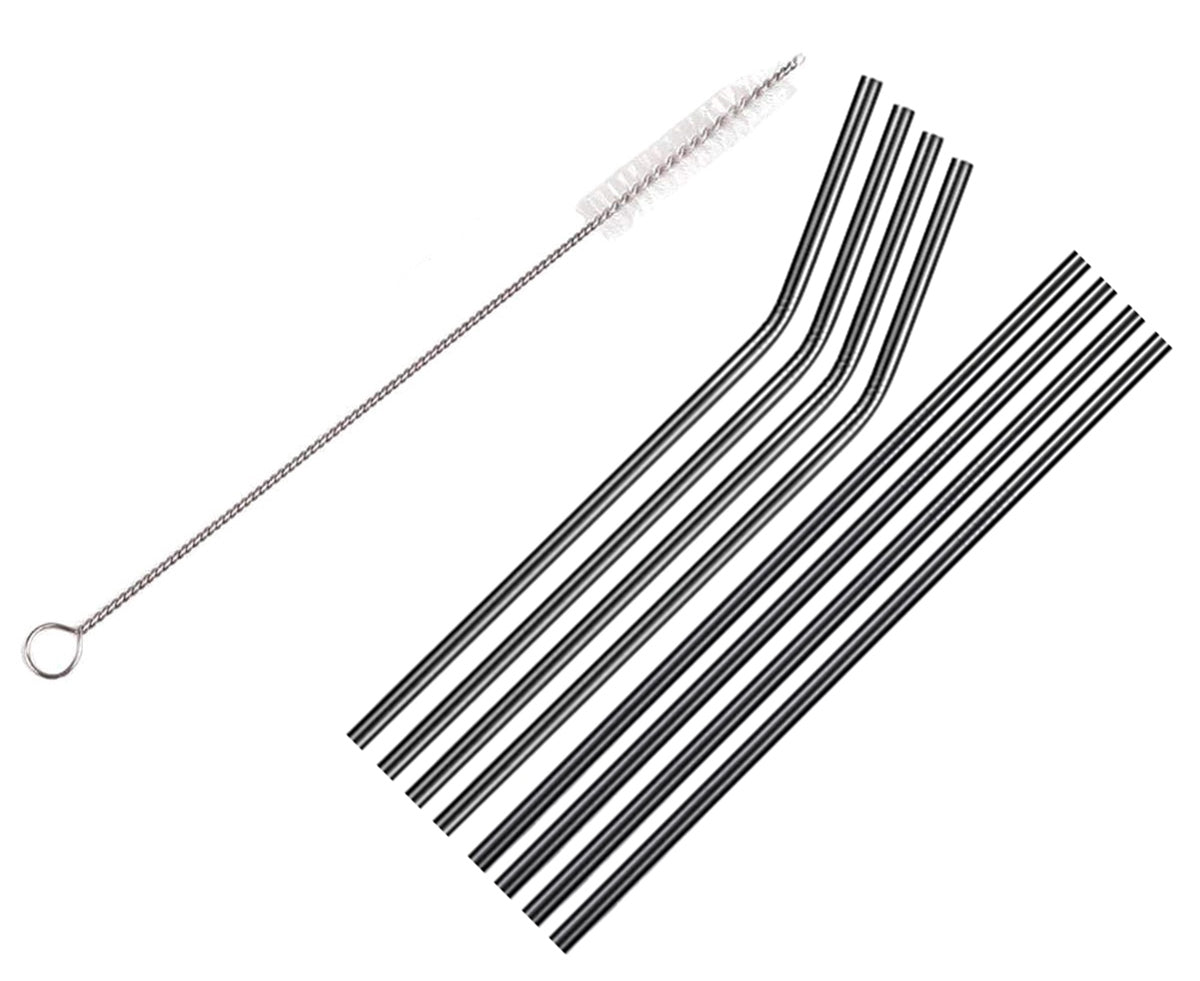 Metalinių Šiaudelių Rinkinys 10 Elementų