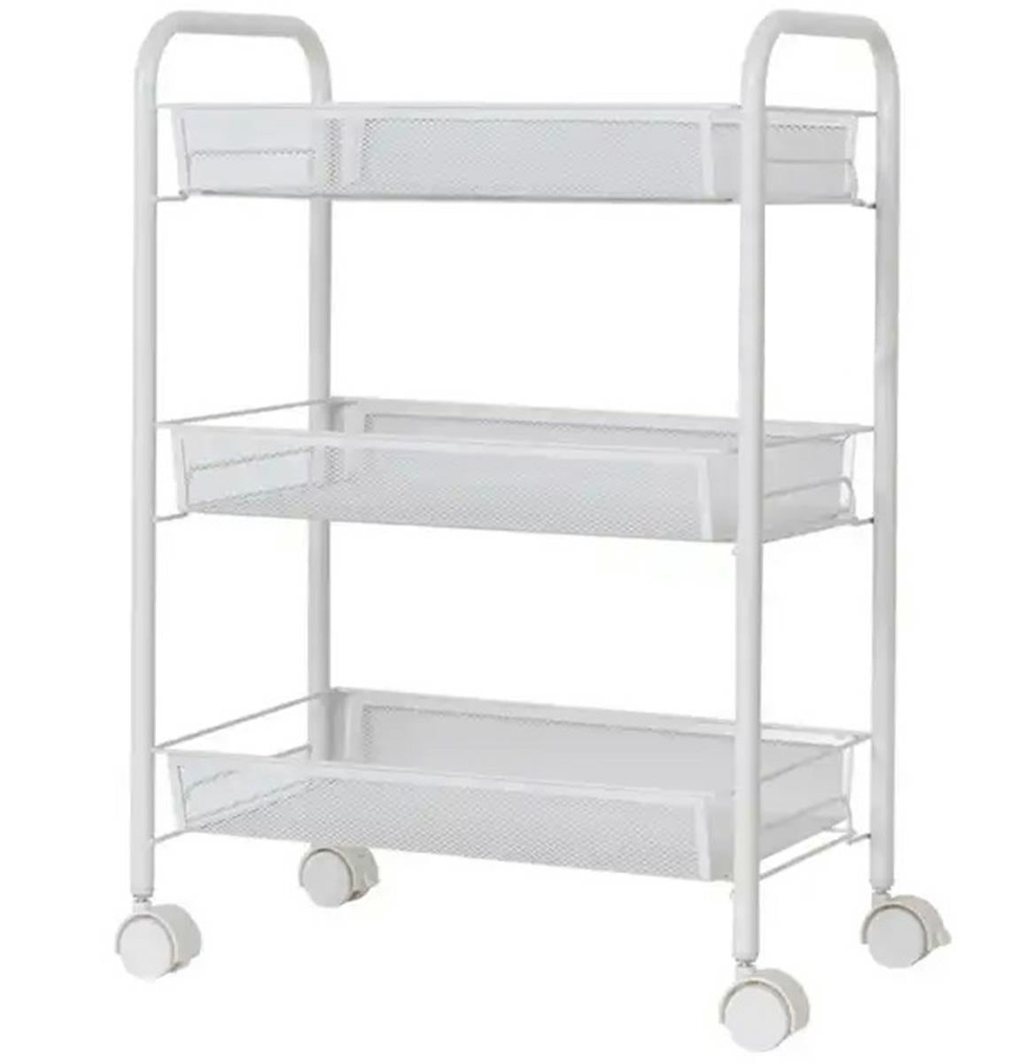 Mobili virtuvės lentyna ant ratukų (Balta)