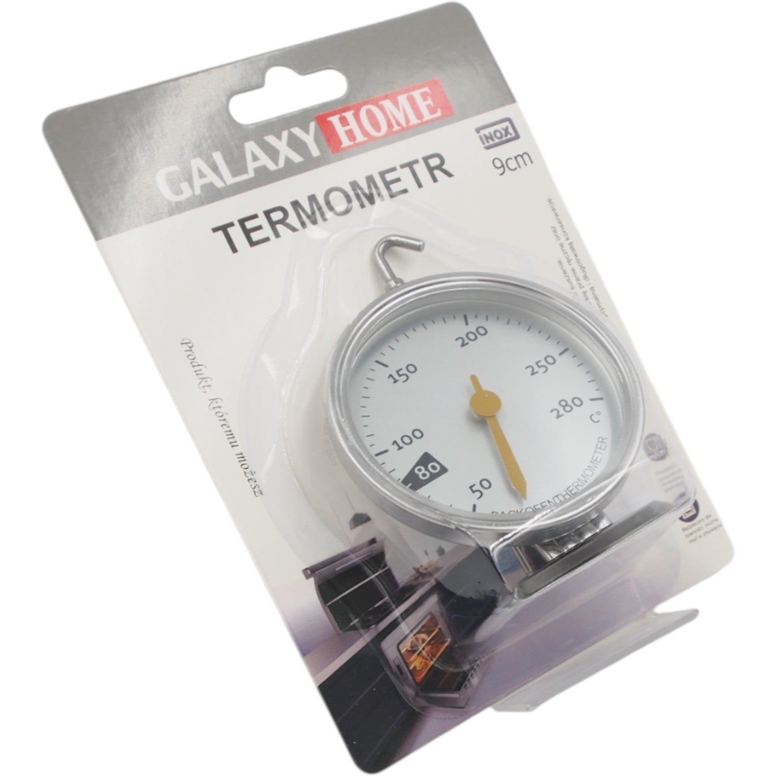 Orkaitės termometras „Galaxy Home“ (INOX, 9 cm)