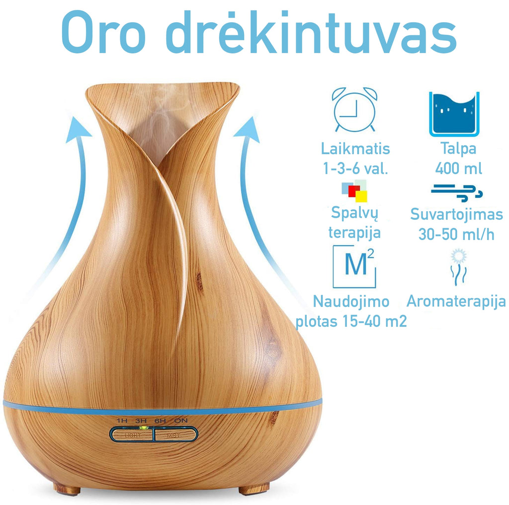 Oro Drėkintuvas, Eterinių Aliejų difuzorius - Ruda