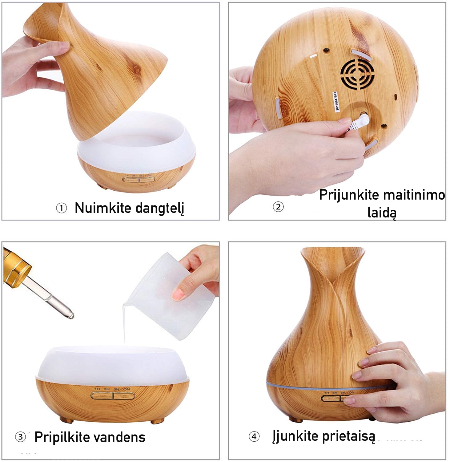 Oro Drėkintuvas, Eterinių Aliejų difuzorius - Ruda