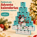 „Pasidaryk pats“ advento kalendorius su 24 stalčiukais – Sniego senis