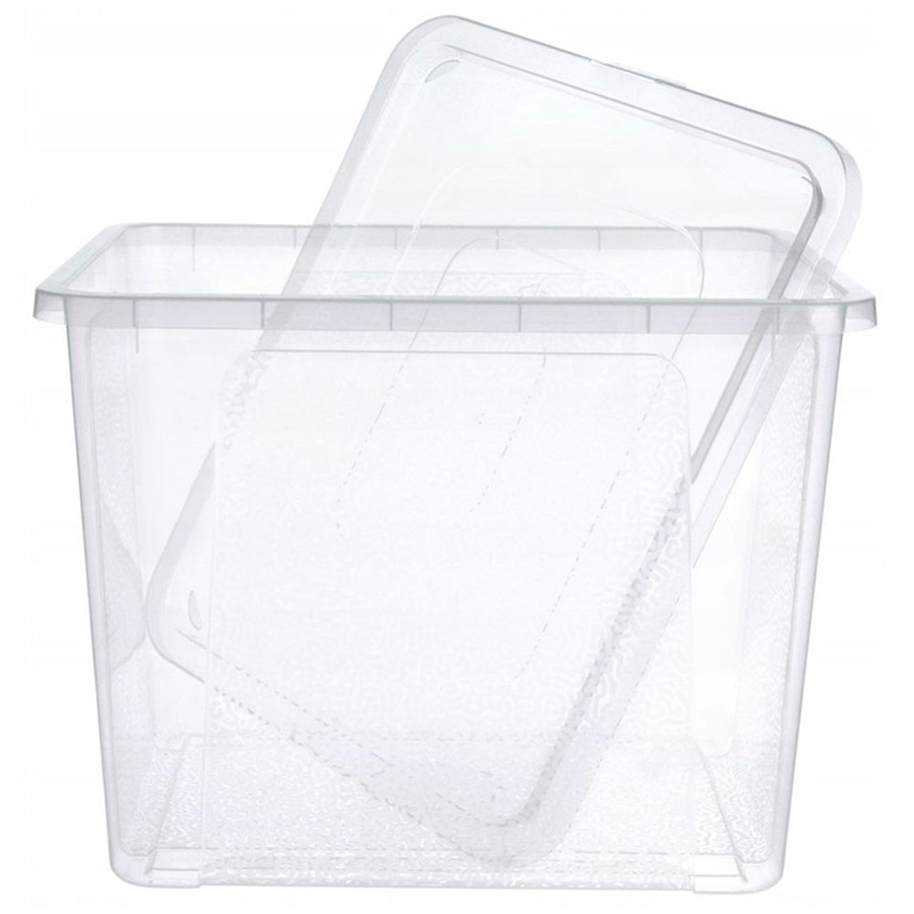 Permatomas plastikinis laikymo konteineris su dangčiu, 30 l