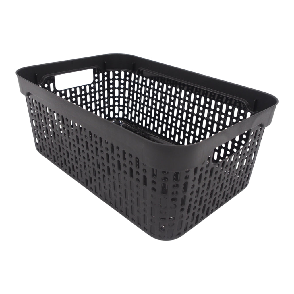 Plastikinė dėžutė su dangčiu, 30×20×13 cm JUODA