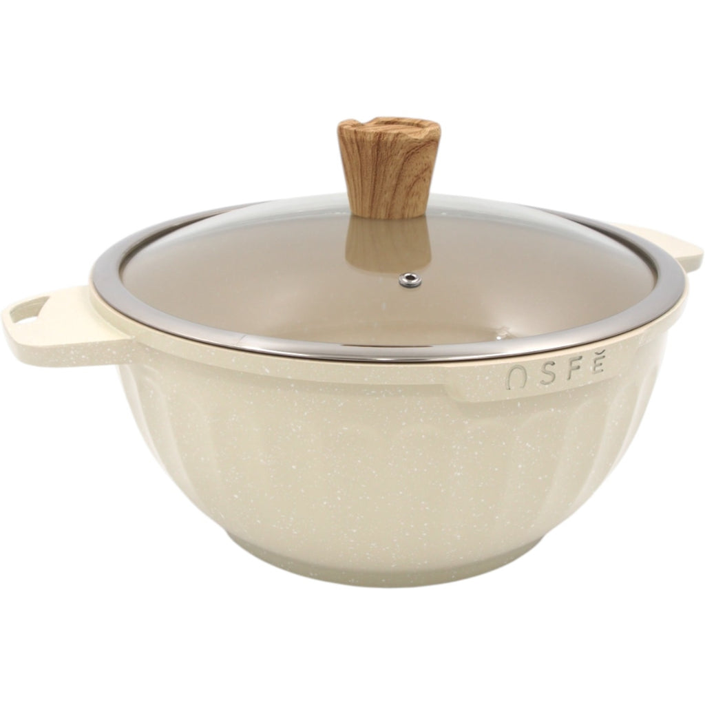 15 dalių marmuro dangos puodų ir keptuvės rinkinys