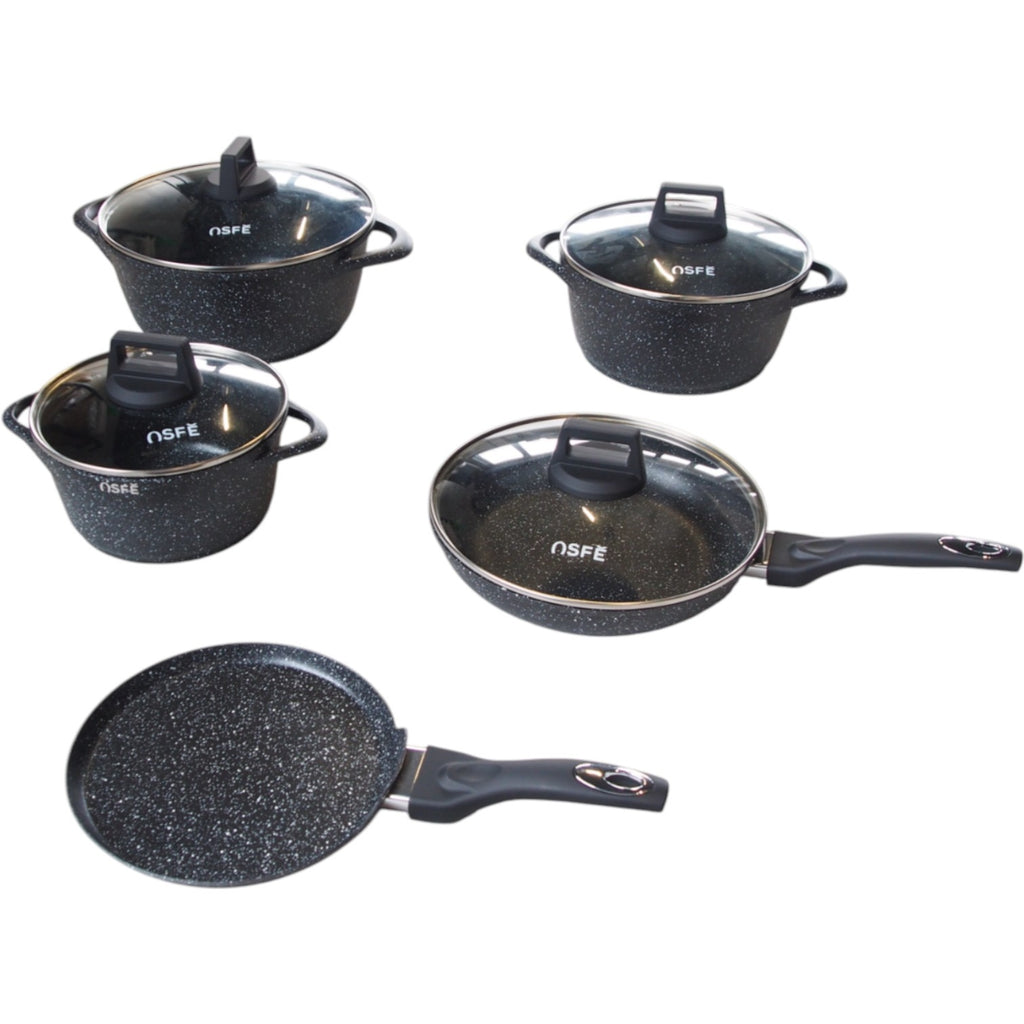 9 dalių OSFE „Mars“ serijos granito puodų rinkinys