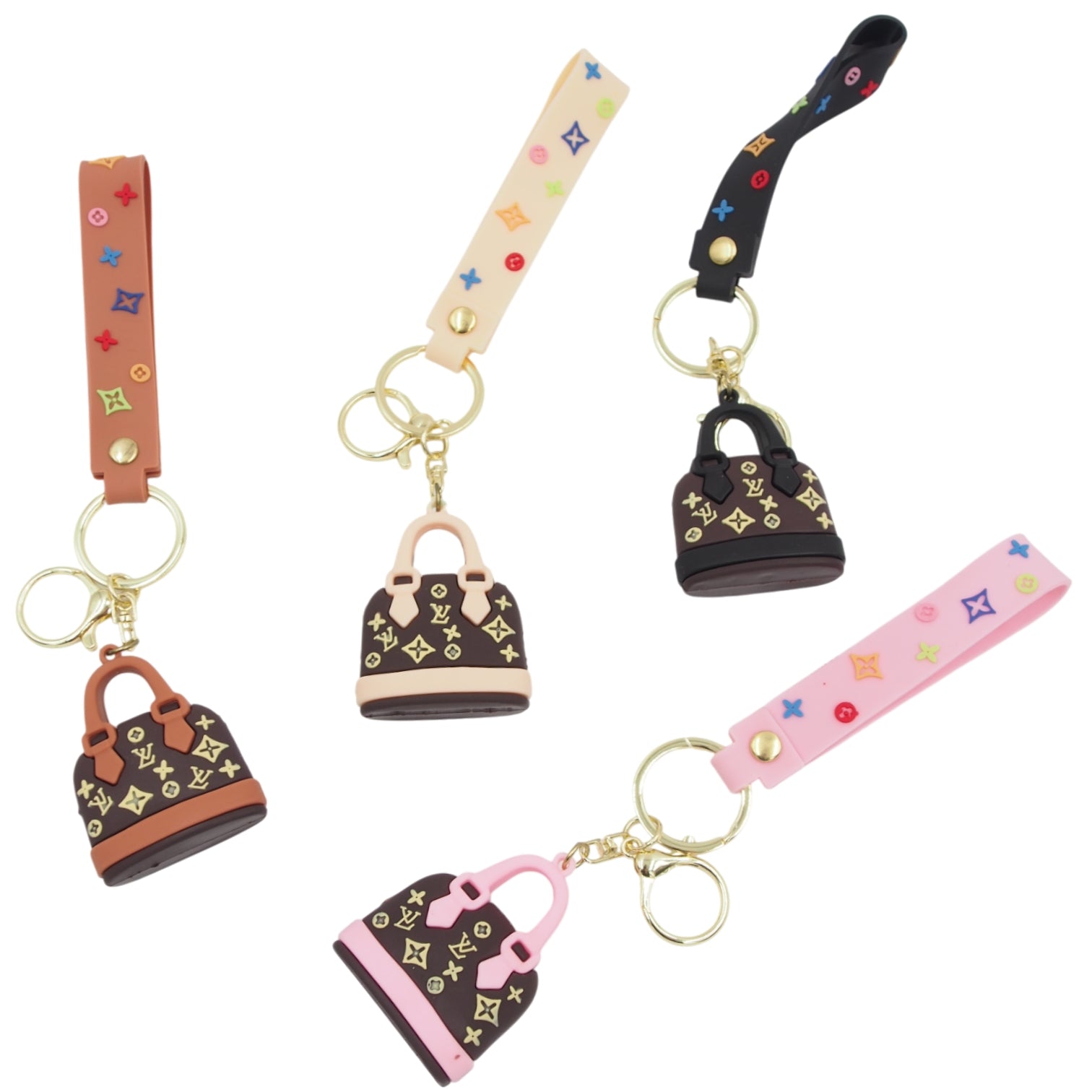 Raktų pakabukas su rankinės formos pakabuku