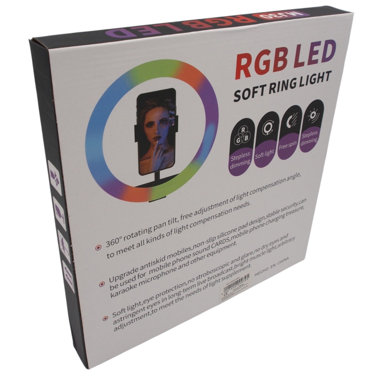 RGB žiedo formos lempa