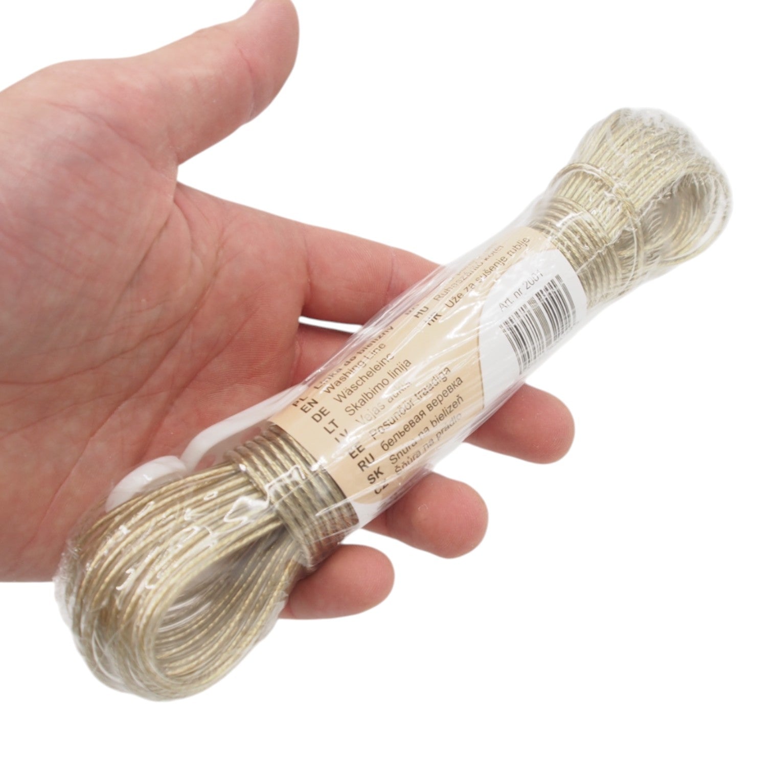 Skalbinių virvė su kabliukais 20 m