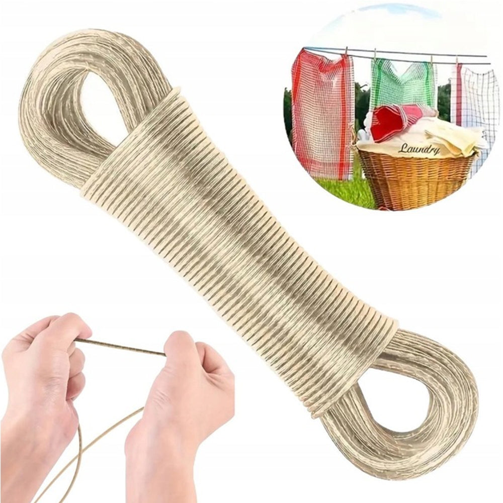 Skalbinių virvė su kabliukais 20 m