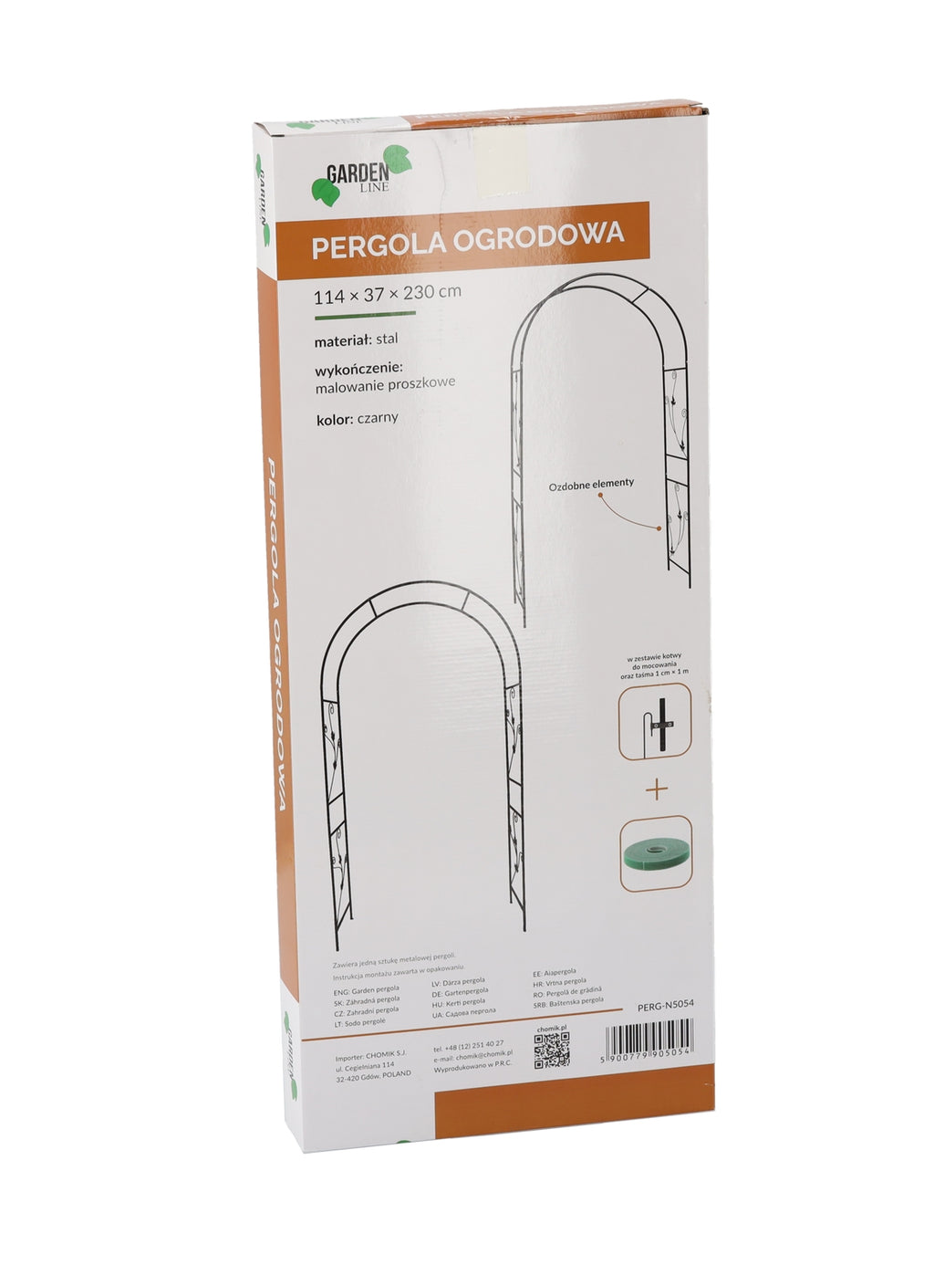 Sodo pergola su dekoracijomis 114 × 37 × 230 cm