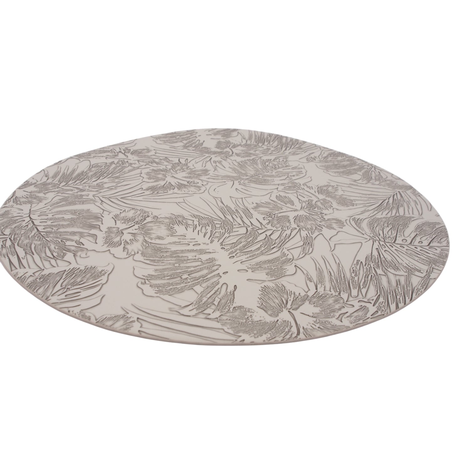 38 cm apvalus stalo padėkliukas BALTAS