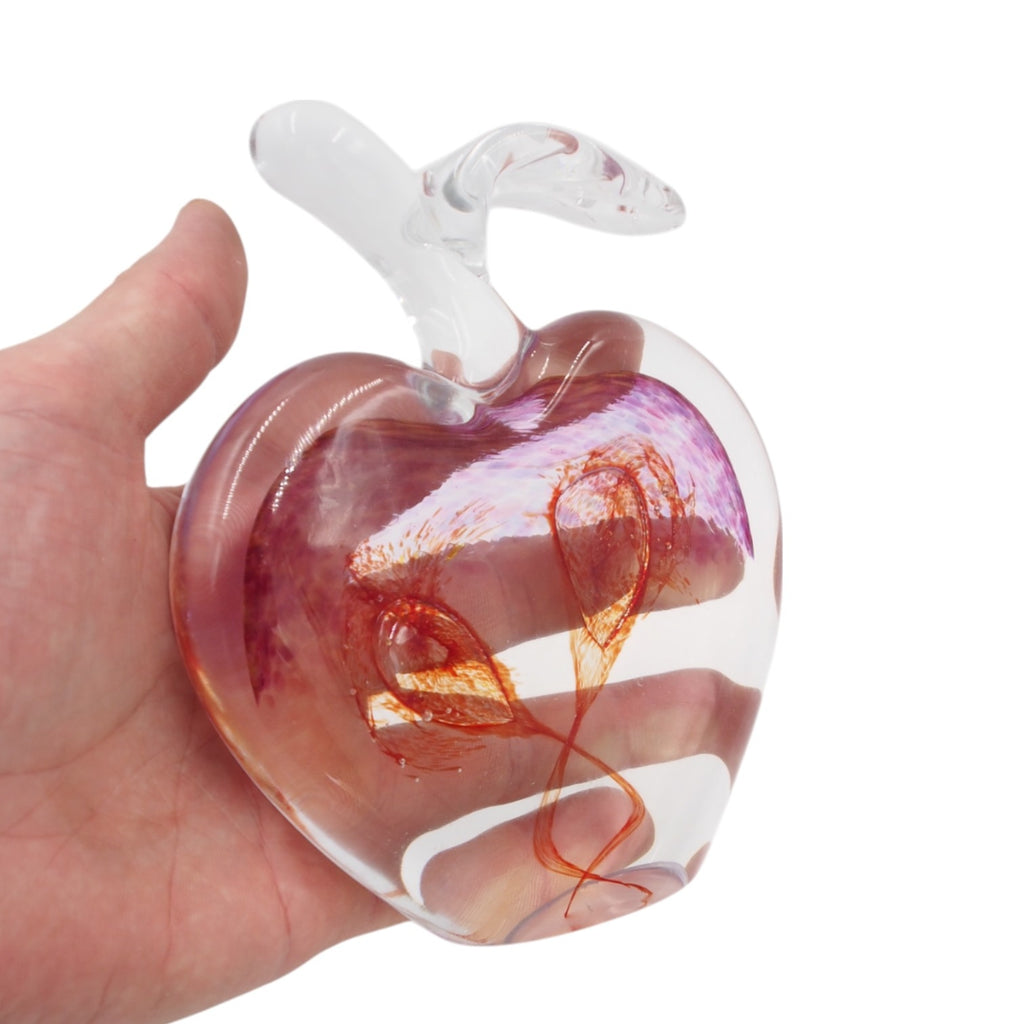 Stiklinė dekoracija „Obuolys“ – 13×5×17 cm