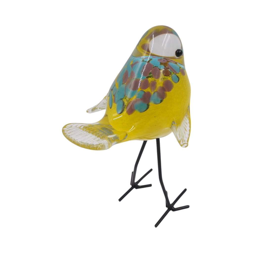 Stiklinė dekoracija „Paukštelis“ – 16×12×26 cm Yellow
