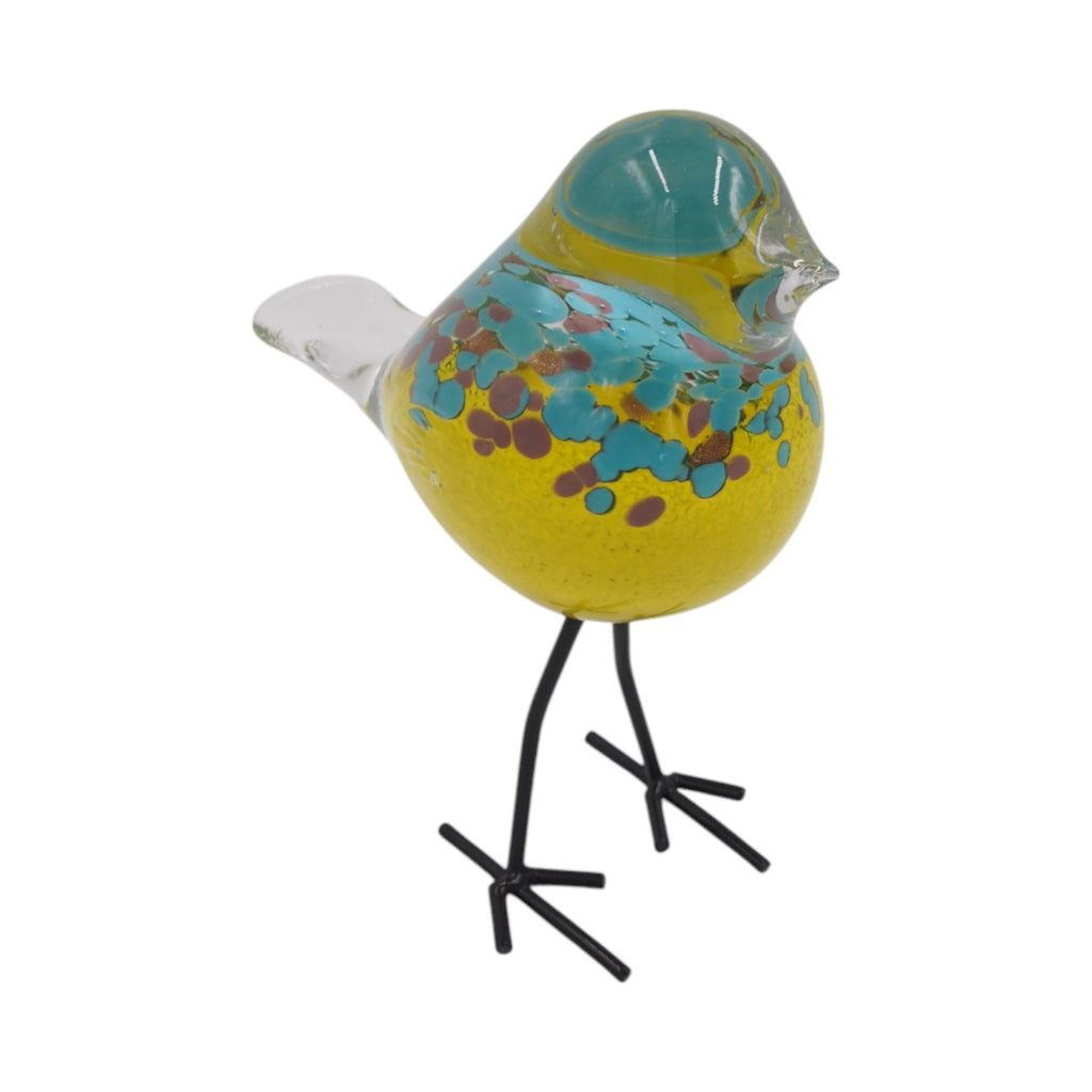 Stiklinė dekoracija „Paukštelis“ – 18×8×19 cm Yellow