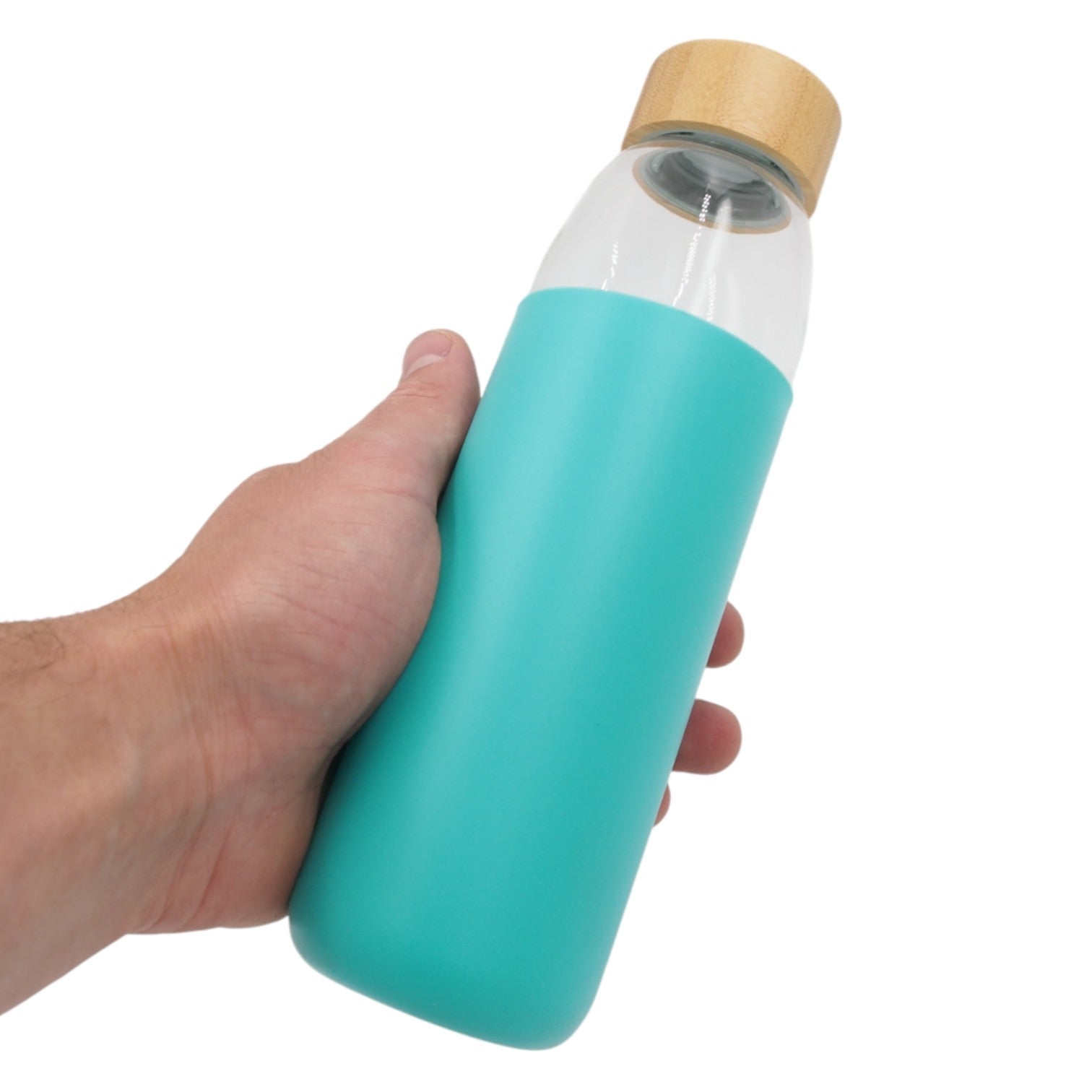 Stiklinė gertuvė su bambuko dangteliu