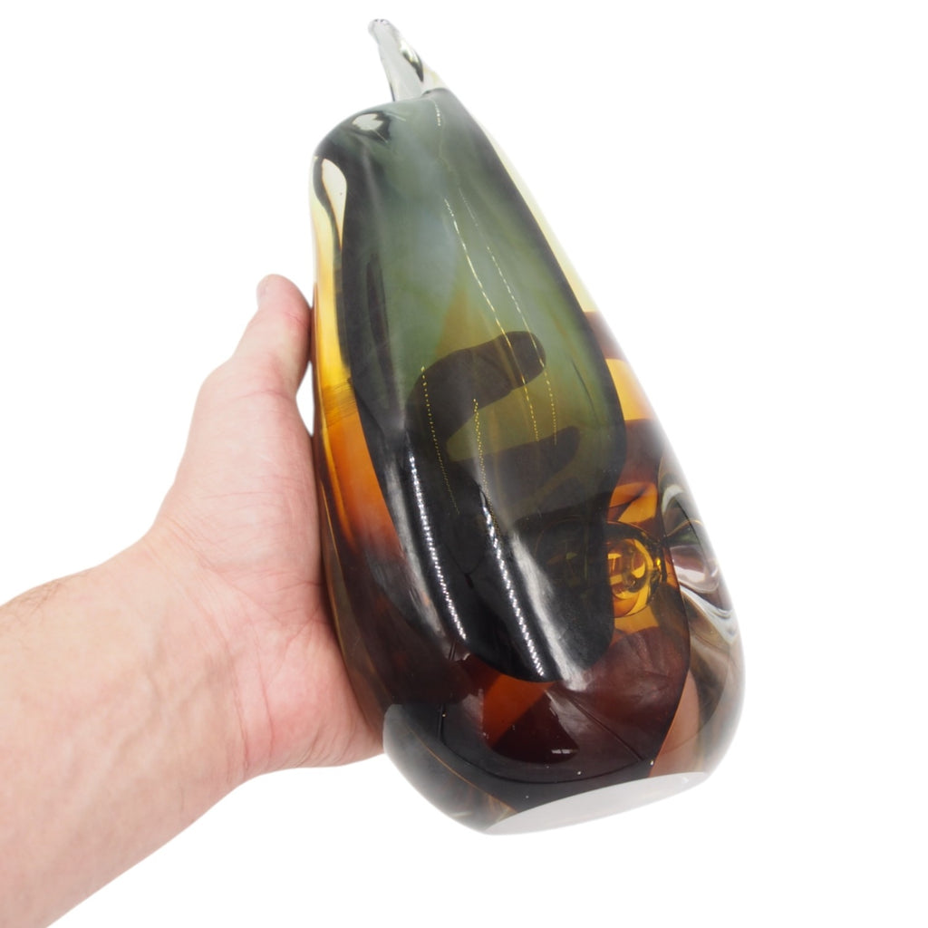 Stiklinė vaza „Forma Lumo“ – 13×8×30 cm