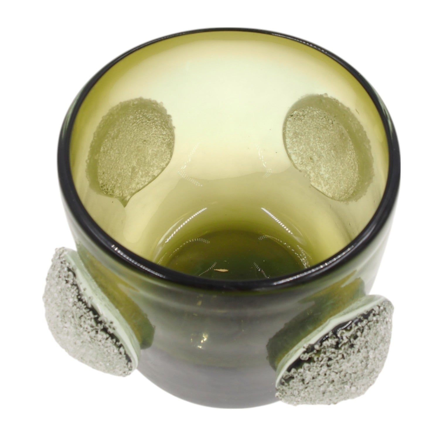 Stiklinė vaza su dekoratyviniais burbulais, 20×16 cm