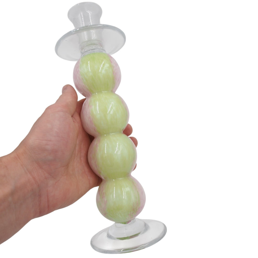 Stiklinė žvakidė, 9.5×9.5×29 cm