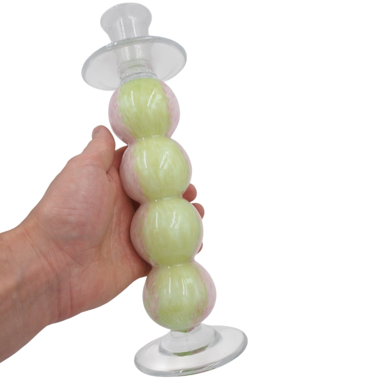 Stiklinė žvakidė, 9.5×9.5×29 cm