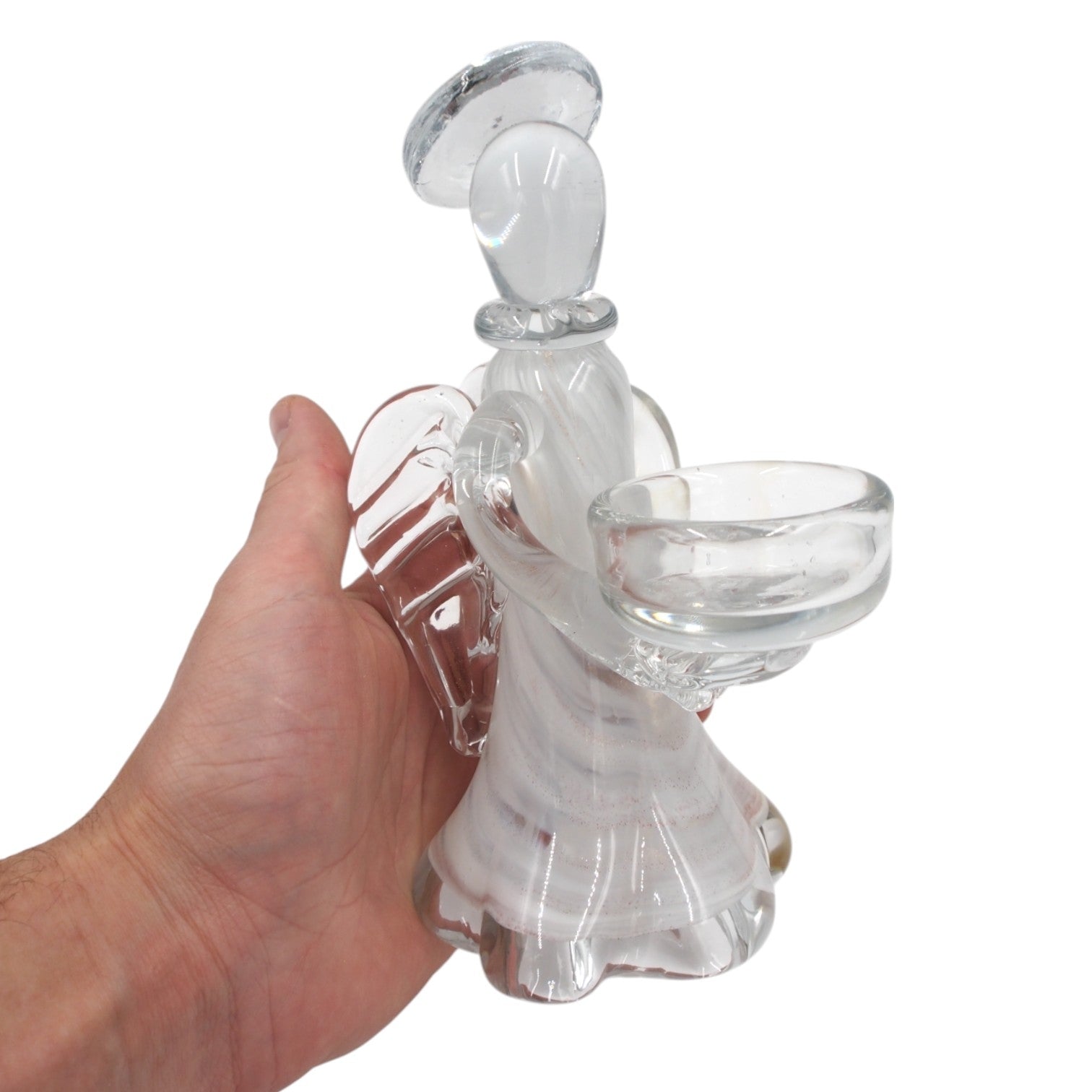 Stiklinė žvakidė „Angelas“ 13×10×21 cm