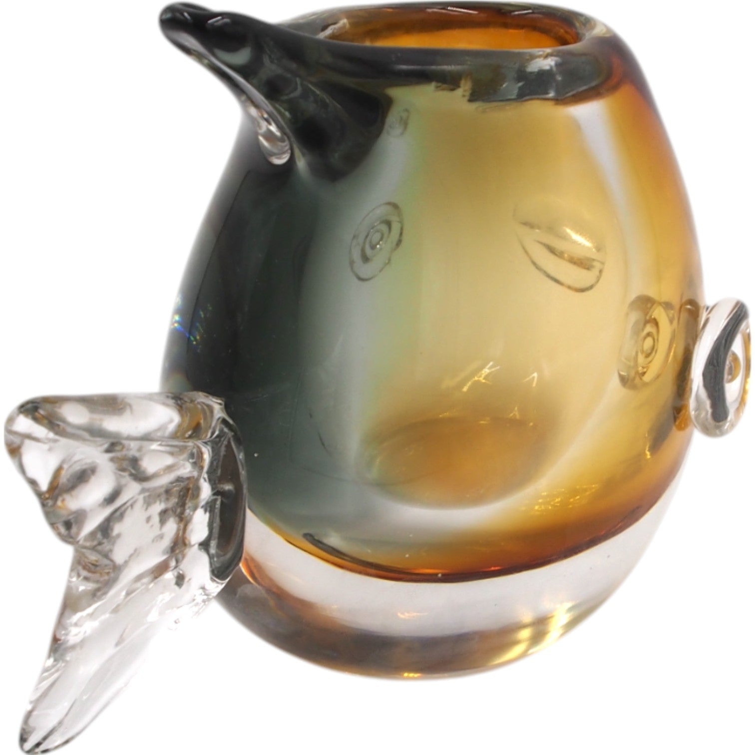 Stiklinė žvakidė „Žuvis“, 23 × 12 × 16 cm