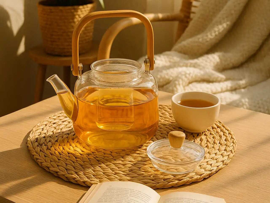 Stiklinis arbatos plikimo arbatinukas