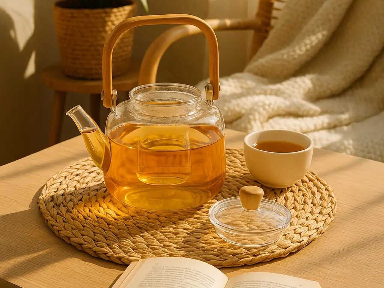 Stiklinis arbatos plikimo arbatinukas