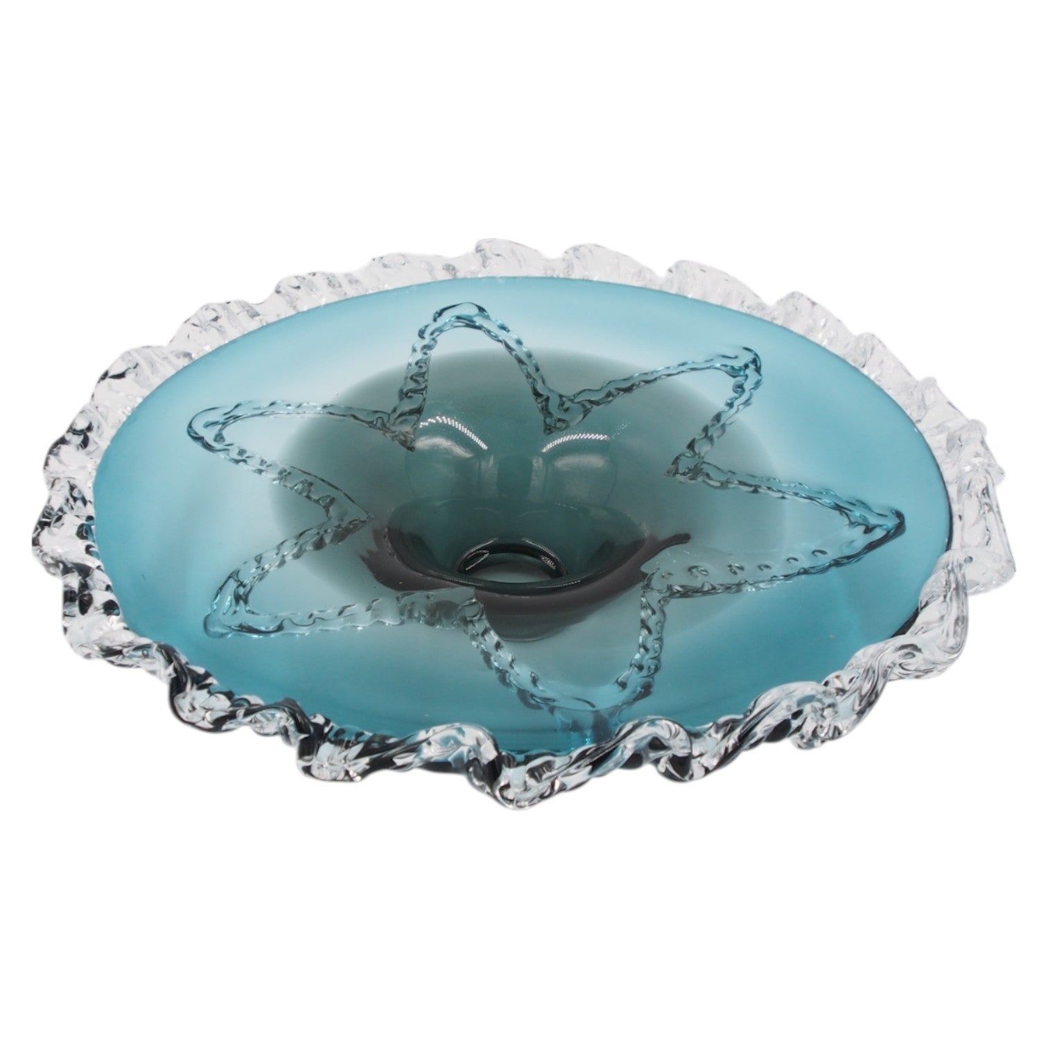 Stiklinis dekoratyvinis dubuo, 40×11 cm