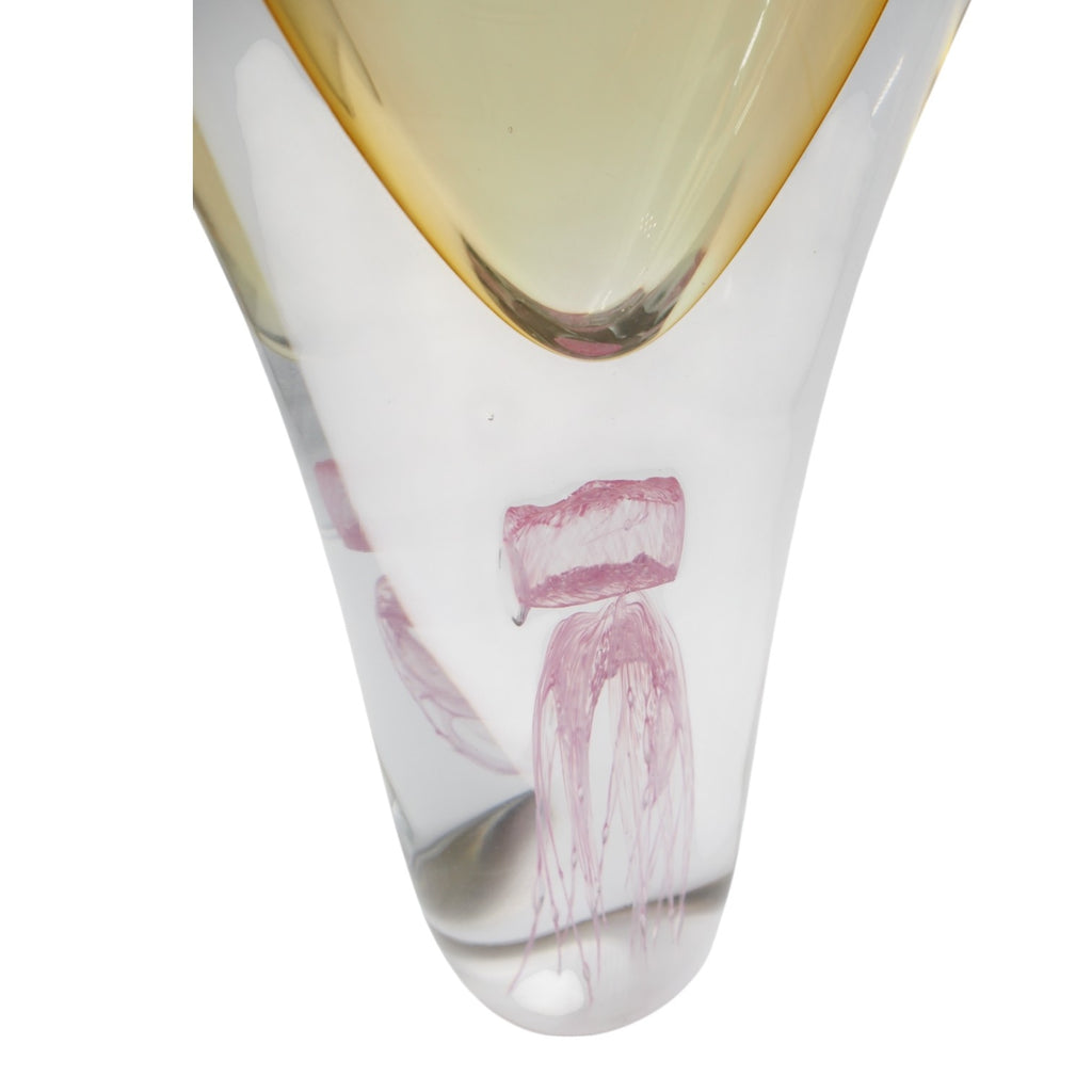 Stiklo skulptūra-vaza 18×8.5×31 cm