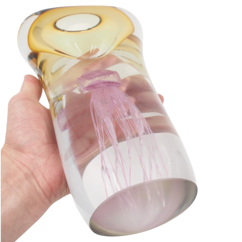 Stiklo skulptūra-vaza 18×8.5×31 cm