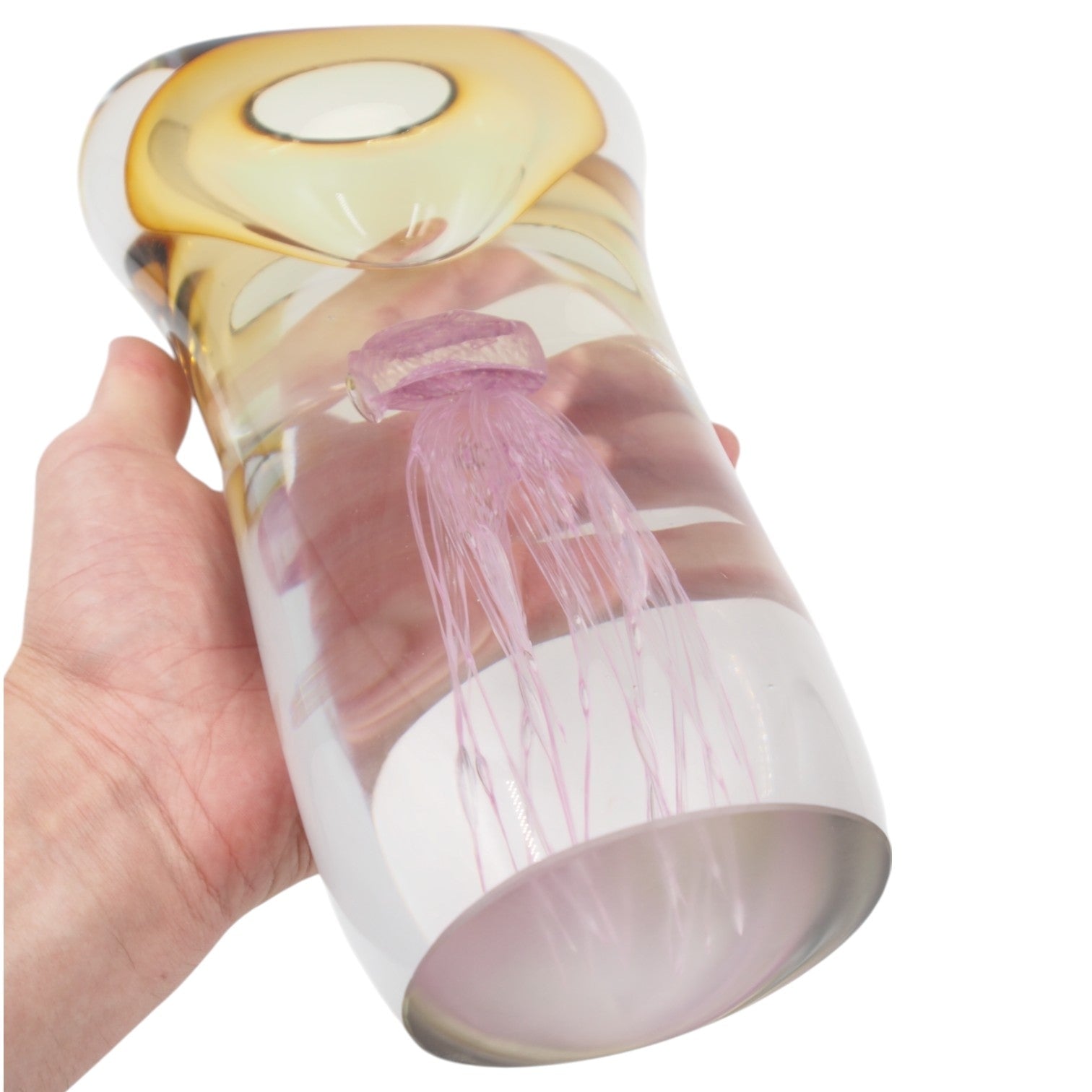 Stiklo skulptūra-vaza 18×8.5×31 cm