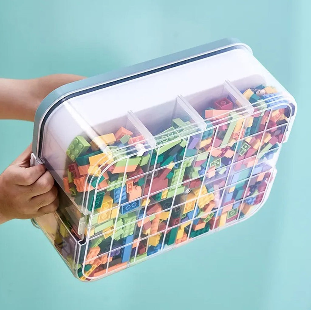 Sulankstomas žaislų ir kaladėlių organizatorius