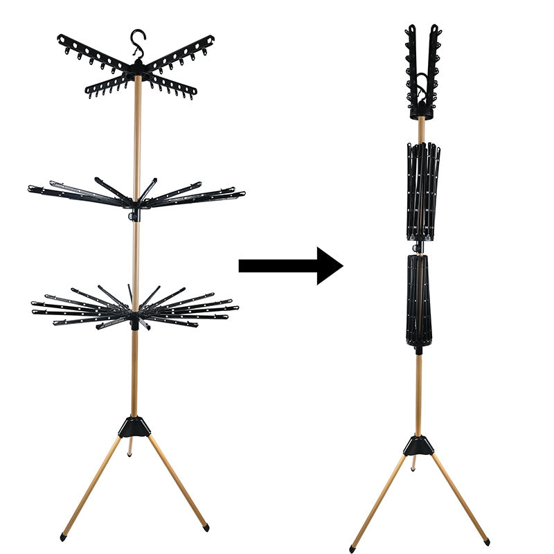 Trijų aukštų vertikali drabužių džiovyklė