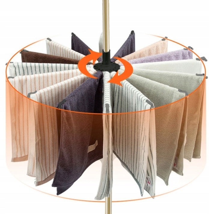 Trijų aukštų vertikali drabužių džiovyklė